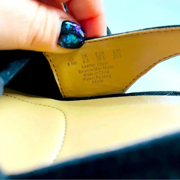 Naturalizer Fawn Heeled Peep Toe Leather Slingback Sandal - Picture 7 of 8